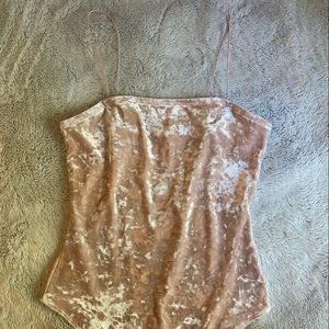 Garage velvet pink bodysuit